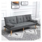Bankstel – Zaza Home - Slaapbank met tafel – Bekerhouder - Donkergrijs