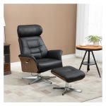 Relaxstoel - MaxRelax - Ligfunctie - Draaibaar - Zwart