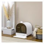 Kattentoilet - Zaza Home - Kap en deksel - Matte afwerking - Wit