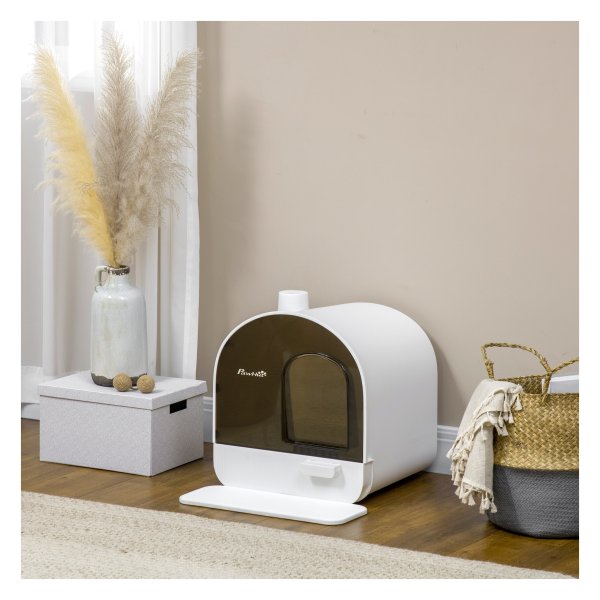 Kattentoilet - Zaza Home - Kap en deksel - Matte afwerking - Wit