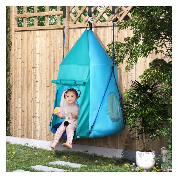 Kinderschommeltent - Speelplezier - Waterdicht - Blauw