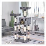 Krabmeubel - Happy Cats - Stevig - Hoog - Grijs