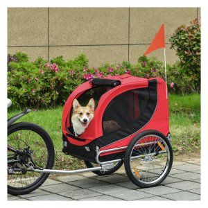 Fietskar - Hondenvervoer - Rood/Zwart