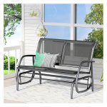 Schommelbank - Relax & Enjoy - Tweezits - Zwart