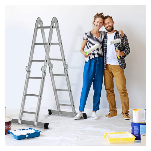 Ladderoplossing -- Opvouwbaar en lichtgewicht - Zwart