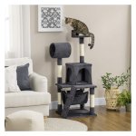 Kattenmeubel - DeluxePets - Klimboom - Hangmat - Donkergrijs