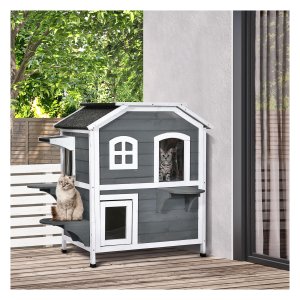 Kattenvilla - Zaza Home - Luxe design - Waterbestendig - Grijs