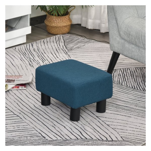 Voetenbank - Zaza Home - Gestoffeerd - Comfort - Donkerblauw