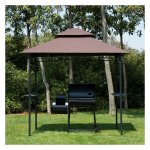 Paviljoen - Barbecuepaviljoen - Vlamvertragend - Dubbel dak - Koffiebruin