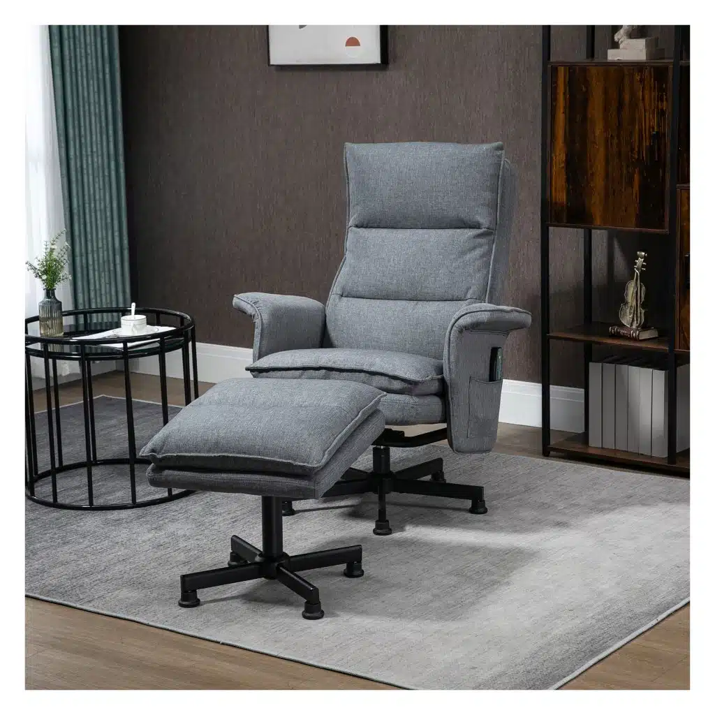 Massagestoel - - Elektrische tv-fauteuil - Massagefunctie - Grijs