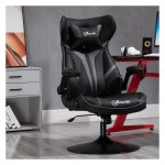 Gamingstoel - SpeedyGamer - Schommelfunctie - Ergonomisch - Zwart/Grijs
