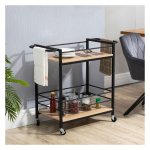 Keukenwagen - Robuust - Multifunctioneel - Zwart