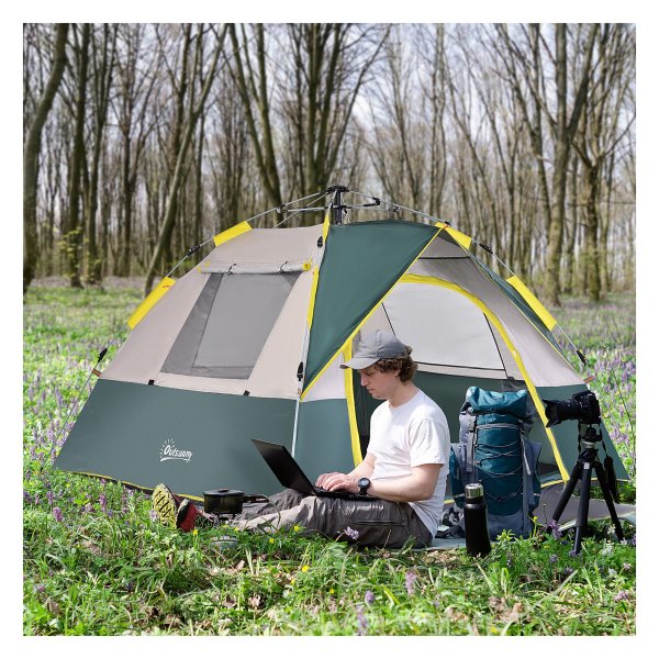 Koepeltent – Zaza Home - 3-persoons – Polyester - Groen
