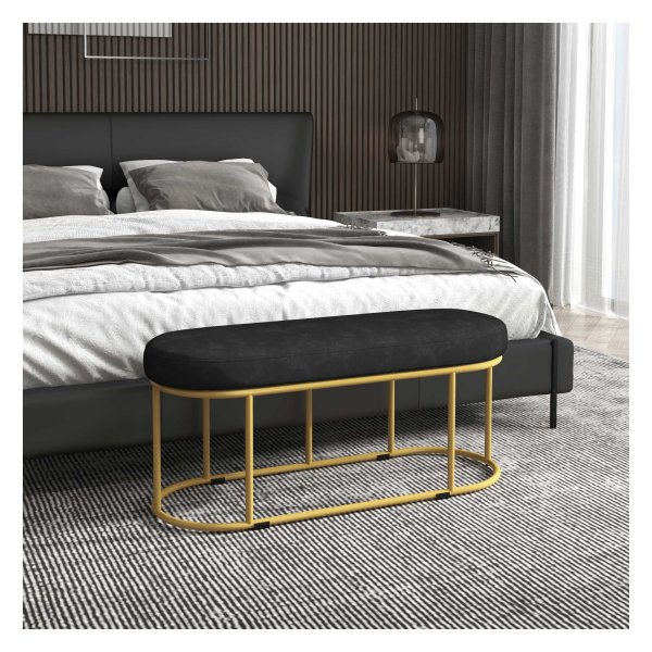 Bankbed – LuxeLiving - Gestoffeerd – Fluweel - Blauw