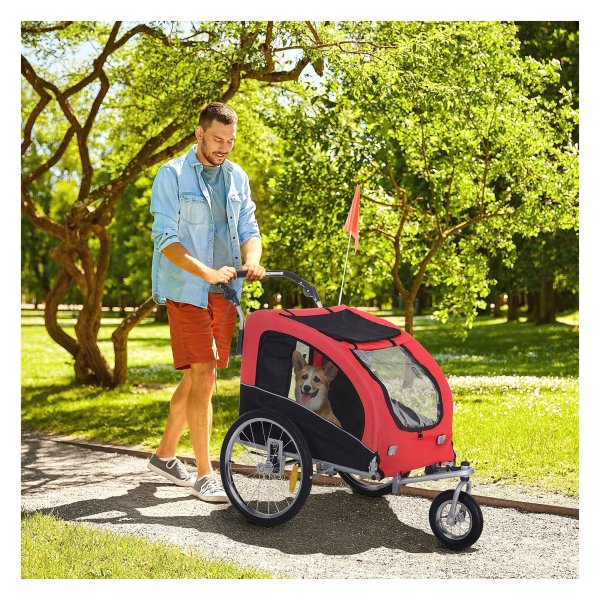 Hondenfietskar – Zaza Home - Jogger model – Rood