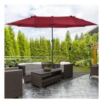 Zonnescherm - Sympathie Garden - Dubbel - Handmatige bediening - Wijnrood