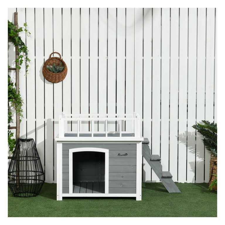 PawHut hondenkooi met vergrendeldeur, afneembaar kussen, goede ventilatie, staal, 86 x 60 x 70