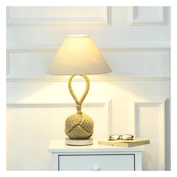 Tafellamp - Maritiem Huis - 40 W - Beige/Wit