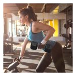 Haltergewicht - IronFit - Rubberen grip - Gekartelde metalen - Zwart