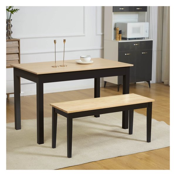 Eetbank - LuxLiving - Veerkrachtig hout - Natuurlijk design - Bruin
