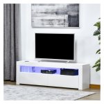 TV-meubel – Lumière - LED-verlichting – lade - wit