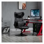 Ergonomische Gaming Stoel - Gevoerd - Verstelbare Hoogte - Zwart