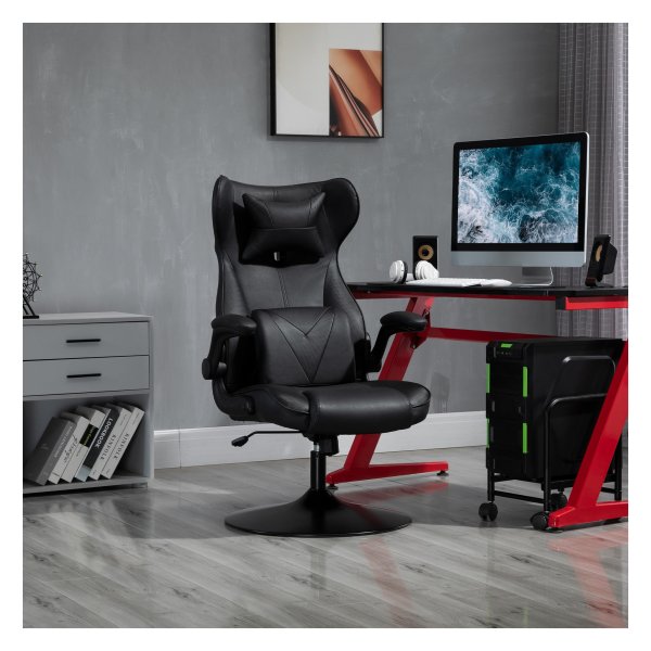 Ergonomische Gaming Stoel - Gevoerd - Verstelbare Hoogte - Zwart