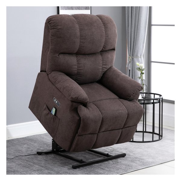 Massagestoel - Relax Zone - Massagefunctie - USB-aansluiting - Donkerbruin