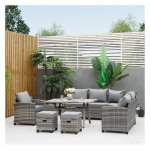 Loungeset - Luxe Poly Rattan - 7 personen - Grijs