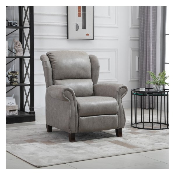 Fauteuil - Zaza Home - 150° kantelbaar - voetensteun - grijs