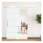 Schuifdeur - Strepen - Handgreep - Zwart