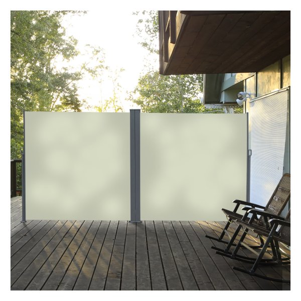 Zonbescherming - Zijrolgordijnen - Warmtebestendig - Crème