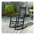 Schommelstoel - Comfortabel - Zwarte leeruitstraling