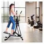 Hometrainer - LCD-display - verstelbare stepper - zwart