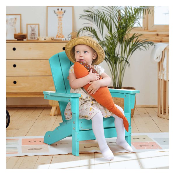 Tuinstoel - Kindermusthaves - Lamellen ontwerp - Blauwgroen