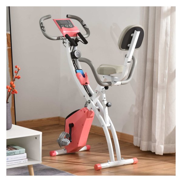 Hometrainer –- Opvouwbaar – Verstelbaar - Roze