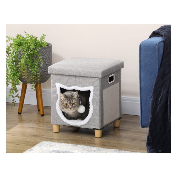 Kattenhuis - Knusse Grot - Anti-slip - Grijs