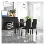 Eetkamerset – TrendyLiving - Robuust design – Stijlvol - Zwart
