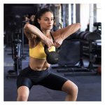 Kettlebell - Powerfit - Neopreen coating - Draagbaar - Zwart