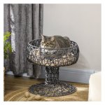 Kattenbedje - LuxeKatten - Verhoogd kussen - Wijnglas - Violet