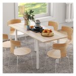 Eettafel - Robuust design - Uitbreidbaar - Bruin