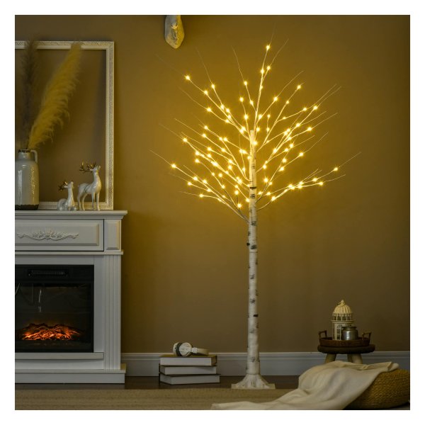 Kunstboom - Zaza Home - Simulatie berkenboom - Led-verlichting - Groen