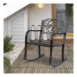 Schommelstoel - Retro Lux - Comfortabel – Stijlvol - Zwart