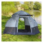 Familietent - Adventure Gear - Eenvoudig op te zetten - Waterdicht - Grijs/zwart