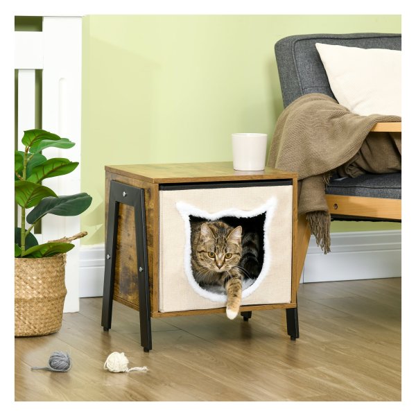 Kattenhuisje - ComfortCat - Verstelbare poot - Rustiek bruin