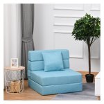 Slaapbank - Comfortabel Bedbank - Wasbaar Kussen - Blauw