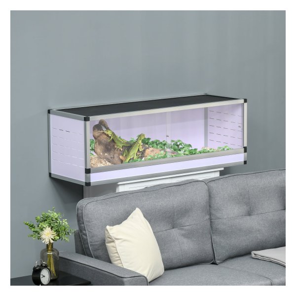 Terrarium - Aluminium Reptielen & Amfibieën - Wit/Zilver
