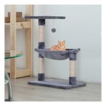 Kattenklimboom - Huismerk - Krabpaal en speelkolom - Grijze spaanplaat