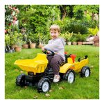 Graafmachine - Zaza Home - Met Bulldozer - Pedaaltractor - Geel