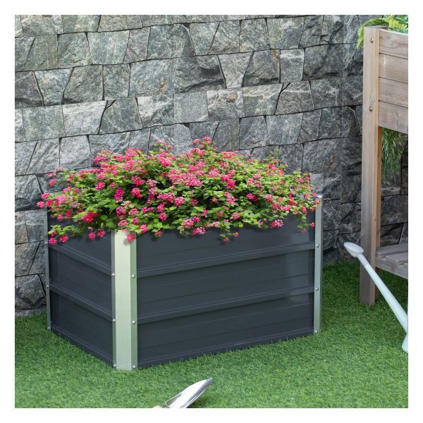 Tuinbed - Plantarium - Verhoogd - Stalen - Donkergrijs